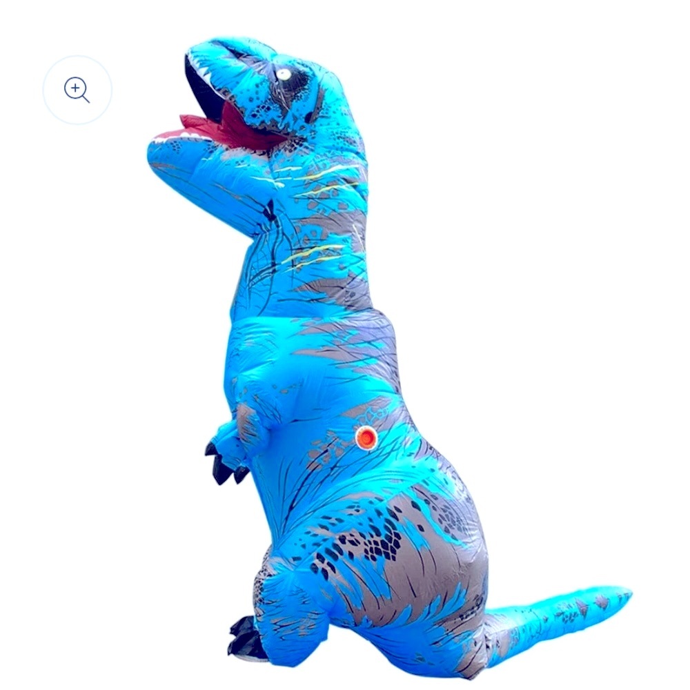 New Inflatable Blue Dinosaur Costume